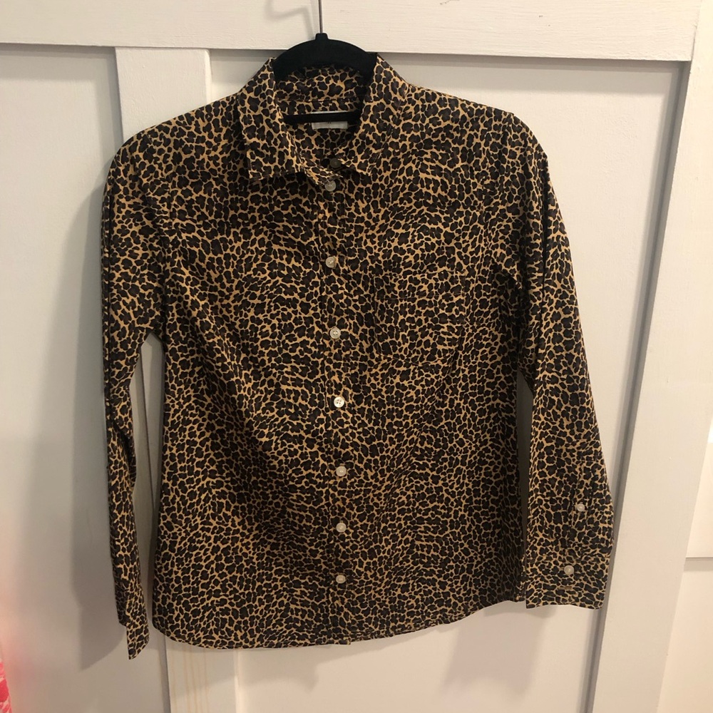 J.Crew Cheetah Print Button Down Shirt